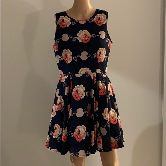 Maison Jules Dresses & Skirts - Navy blue floral dress